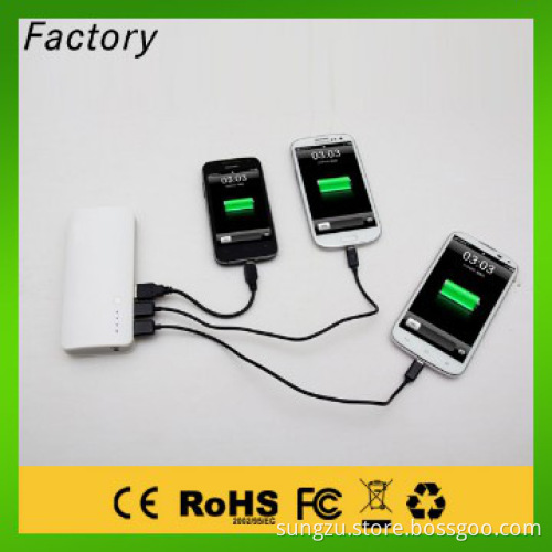 new design 20000mah 3 USB battery pack for blackberry